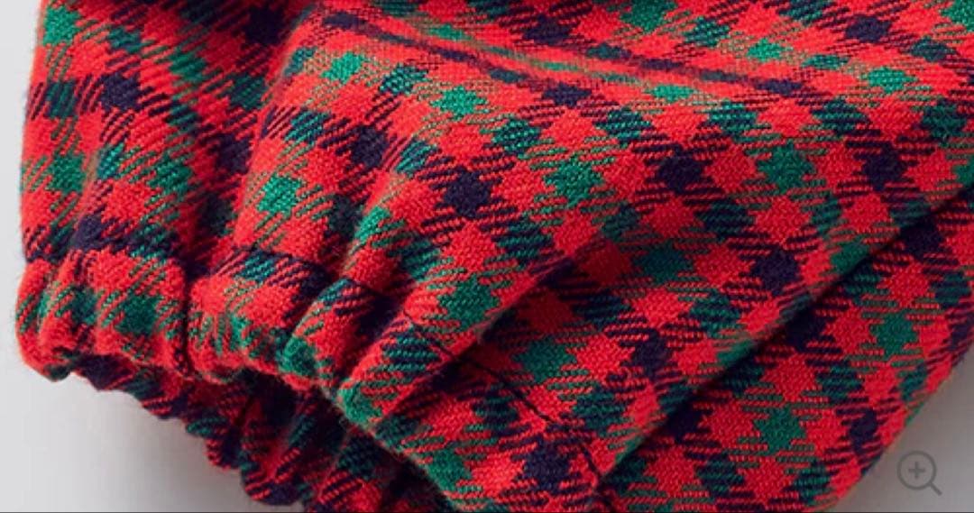 美品　familiar ファミリア　チェック　襟付き　ワンピース　90