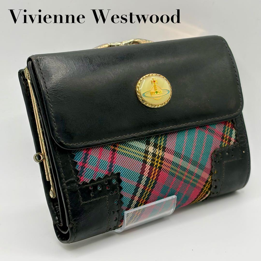 【希少・廃盤】ヴィヴィアン ウエストウッド　三つ折り財布 がま口 マックマラ