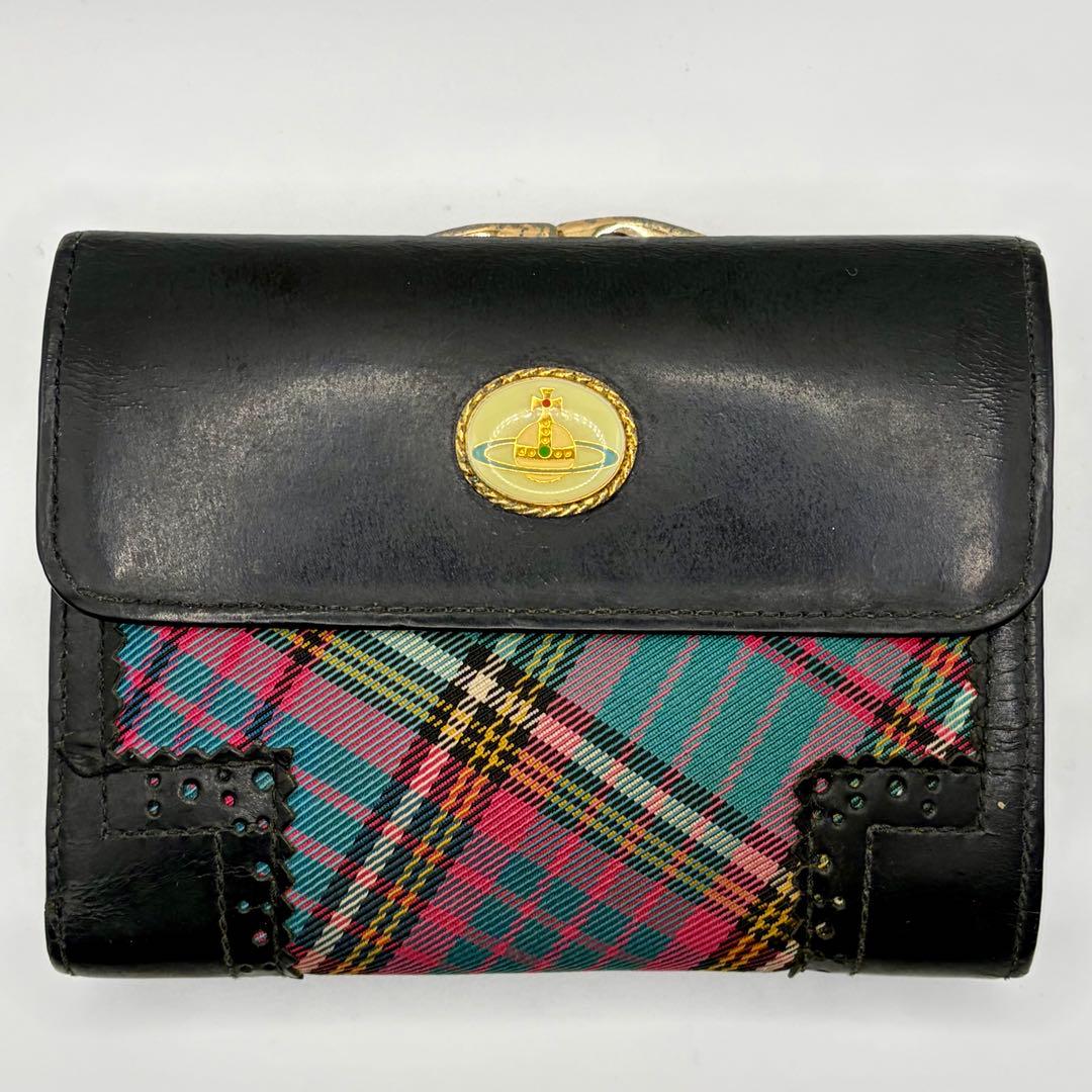 【希少・廃盤】ヴィヴィアン ウエストウッド　三つ折り財布 がま口 マックマラ