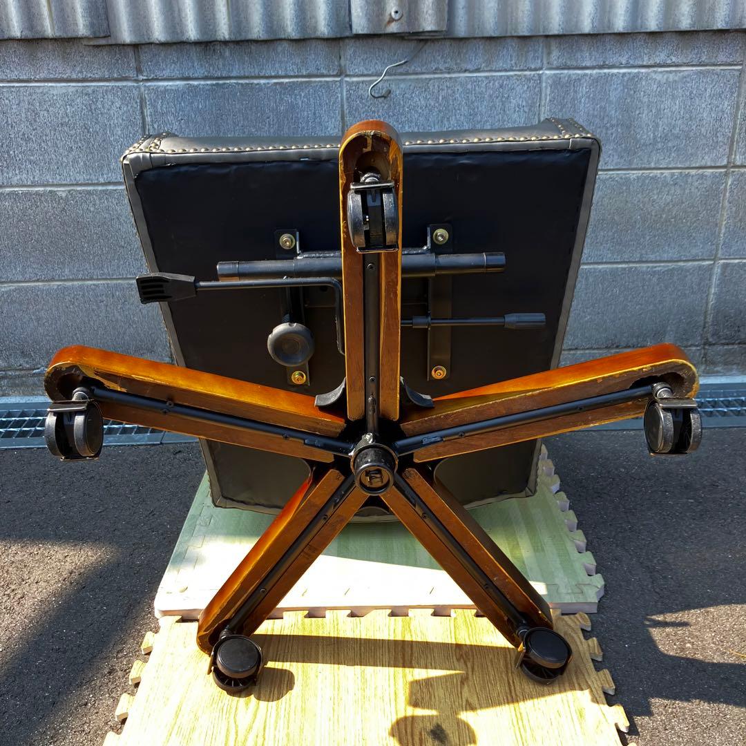 ヴィンセント オフィスチェア スモーキーブラック PUレザー