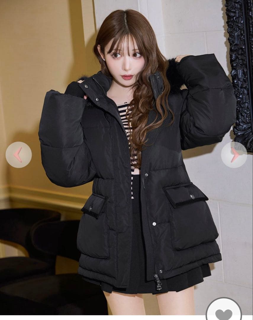 Rady♡ ファーフーディファイバーダウンコート