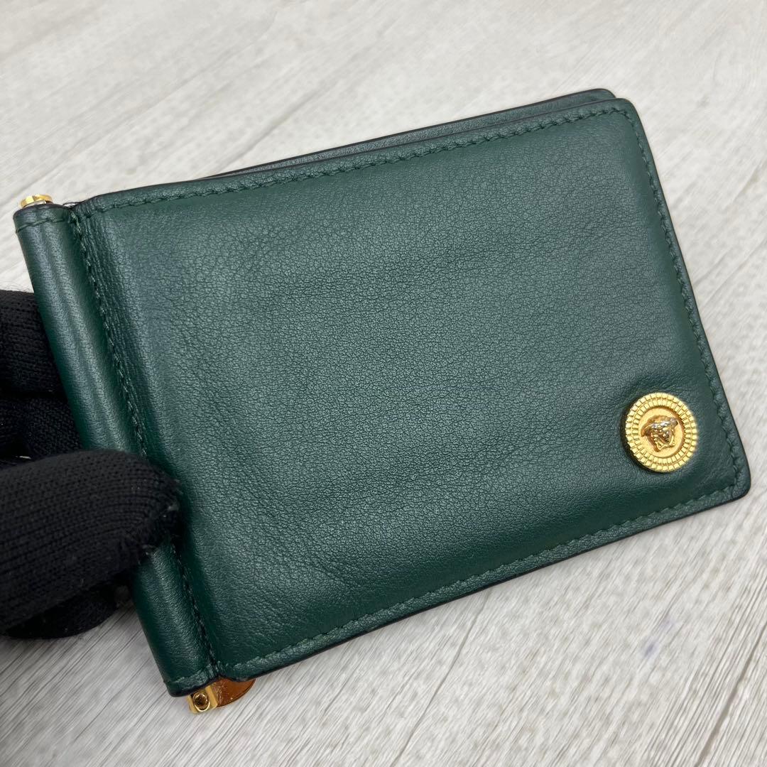 美品✨ VERSACE ヴェルサーチ マネークリップ メデューサ グリーン 緑