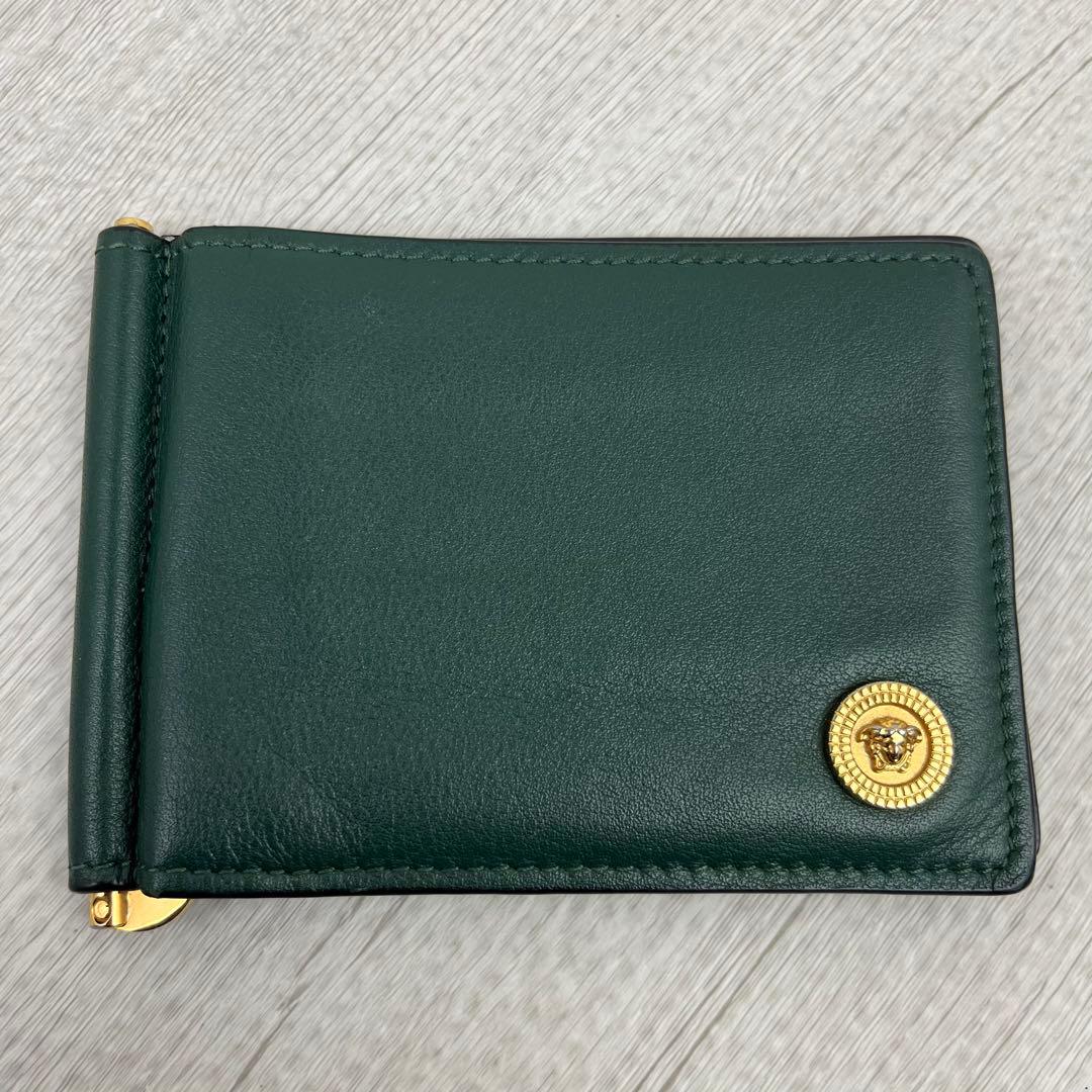 美品✨ VERSACE ヴェルサーチ マネークリップ メデューサ グリーン 緑