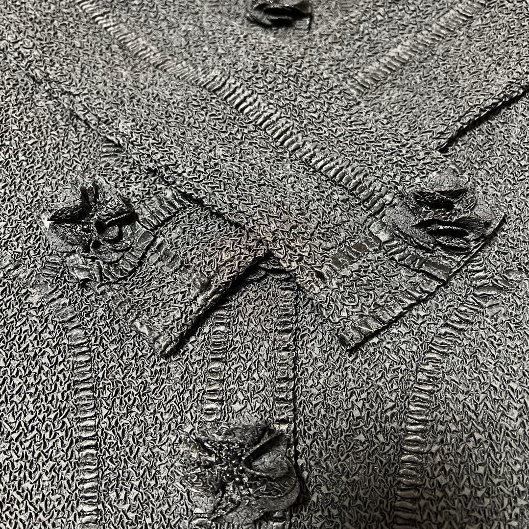 とみこ ✨美品✨ノコオーノ プリーツ フラワーモチーフ ジャケット