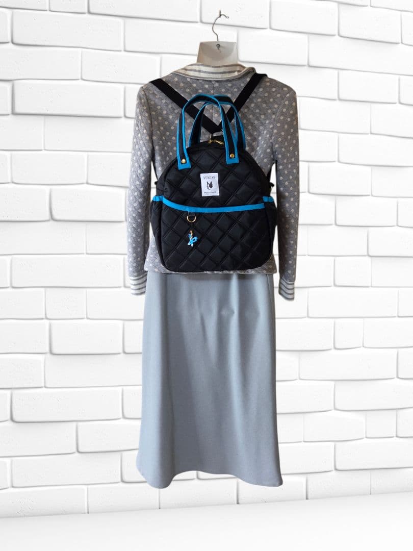 3way リュック(M)　ナイロンオックスキルト　ハンドメイド