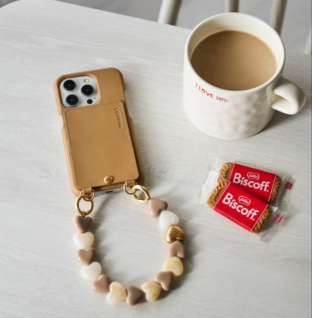 【新品未使用】LOUVINI ハンドストラップ BEIGE-TAUPE