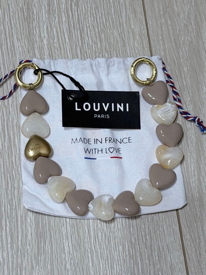 【新品未使用】LOUVINI ハンドストラップ BEIGE-TAUPE