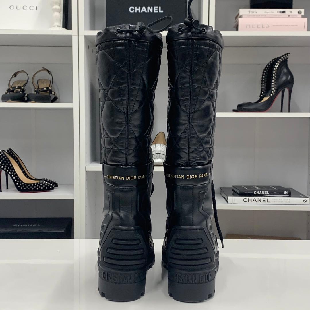 クリスチャンディオール DIORIRON キルティング レースアップ ブーツ