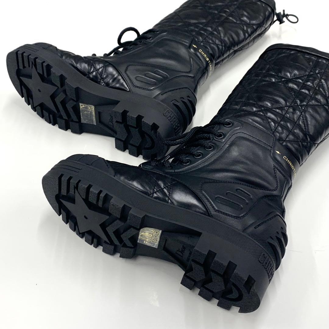 クリスチャンディオール DIORIRON キルティング レースアップ ブーツ