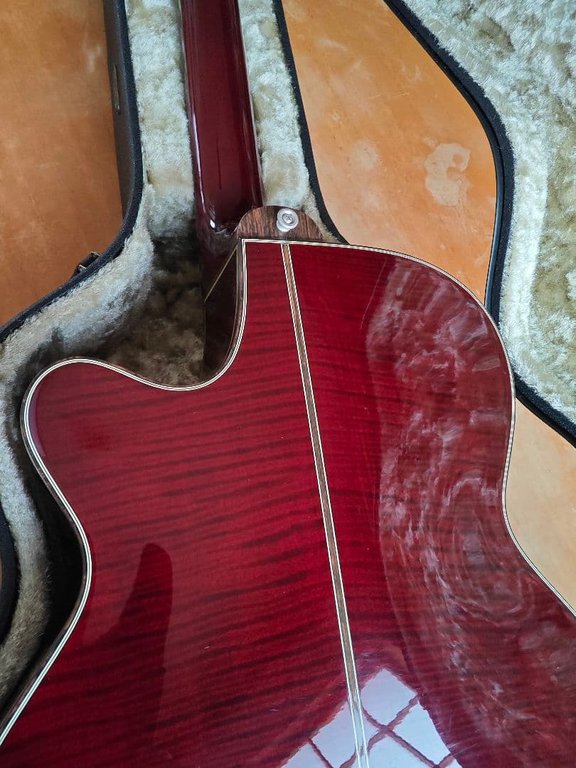 ナルト【美品】タカミネ NPT115　杢目ワインレッド