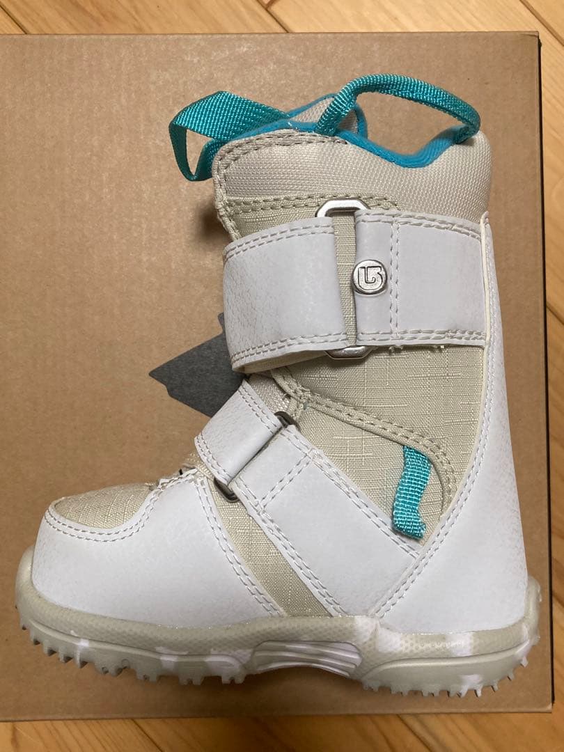 トドラー Burton ミニグロム スノーボードブーツ　ホワイト 14.5