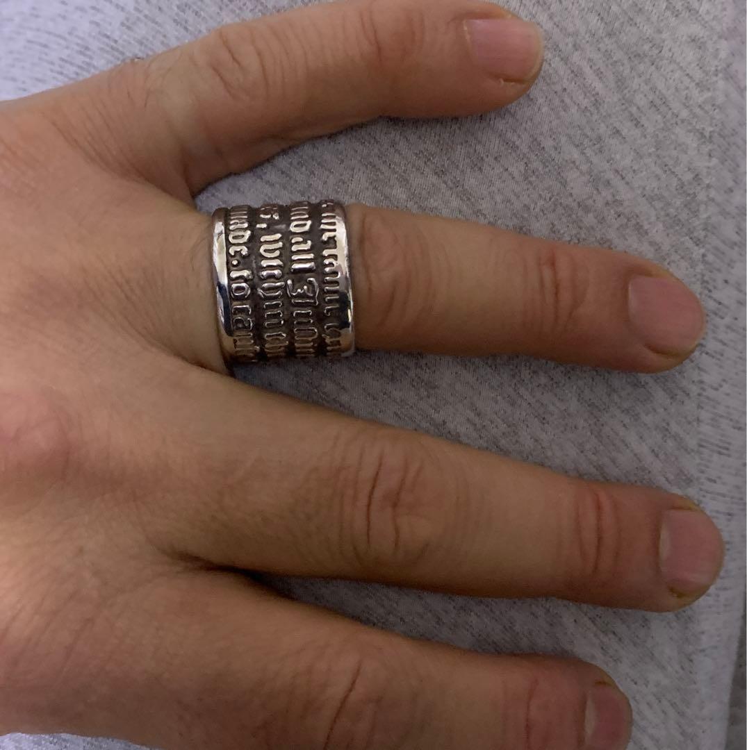 VASS LUDACER 幅広のスターリングシルバーリング