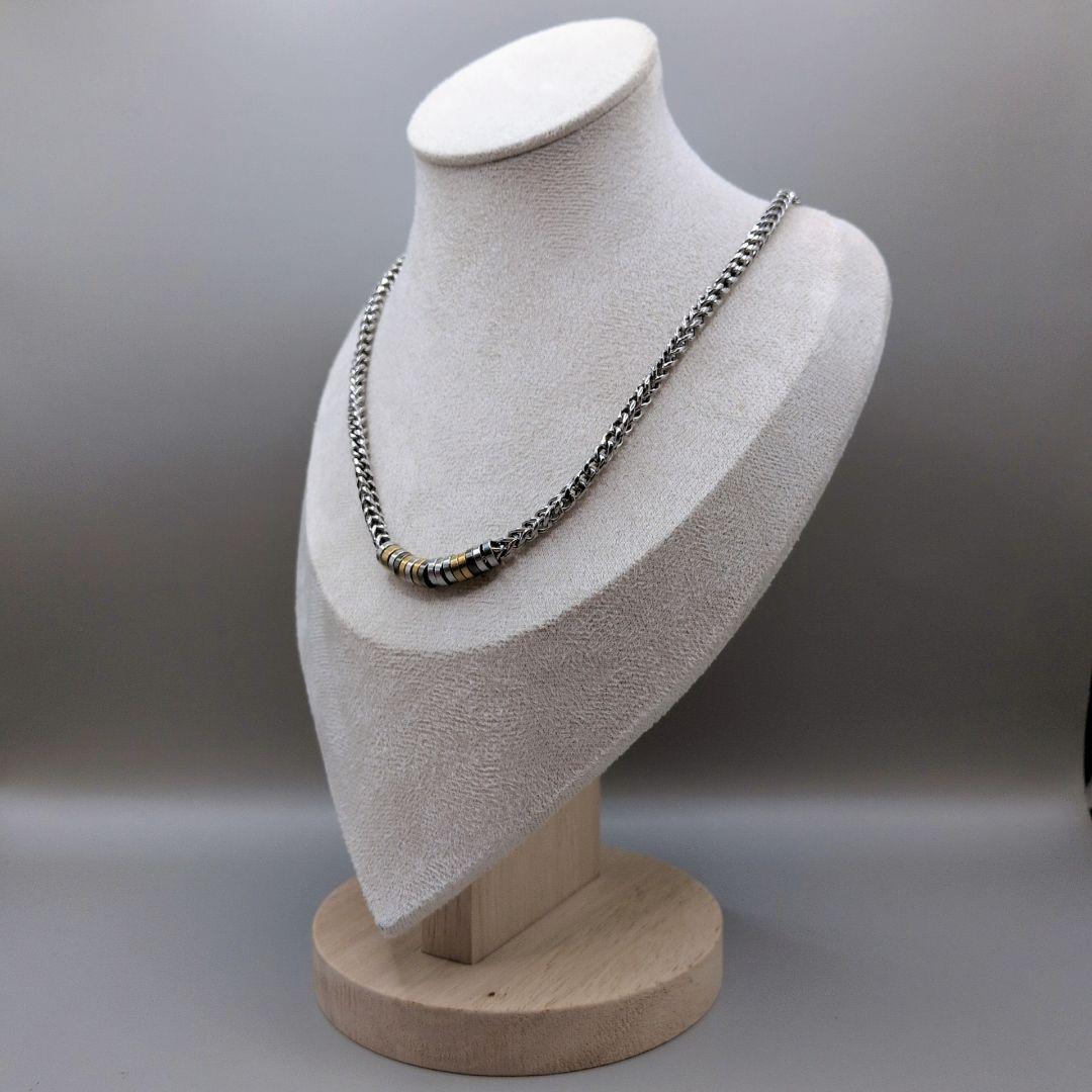 【希少 美品】 DIESEL ネックレス ディーゼル リング ロゴ シルバー