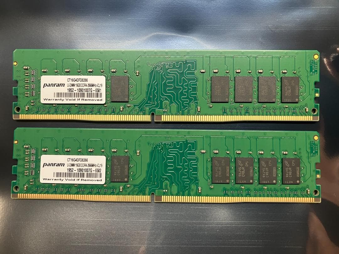 Crucial DDR4-2666 32GB（16GB×2）動作確認済