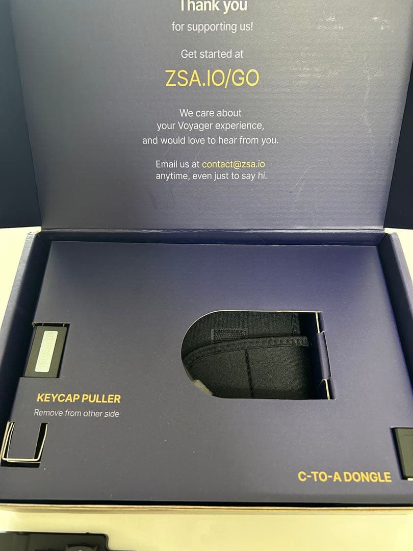 【美品】ZSA Voyager 分割キーボード リストレスト 静音キースイッチ付