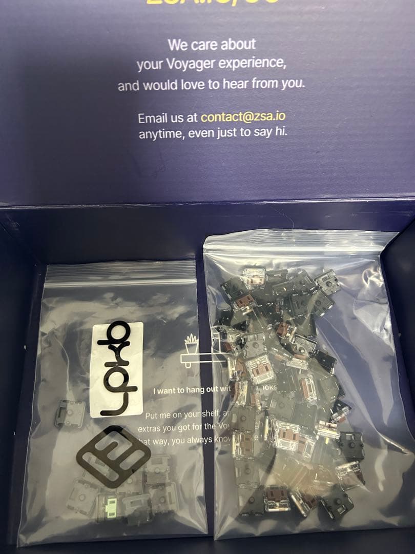 【美品】ZSA Voyager 分割キーボード リストレスト 静音キースイッチ付