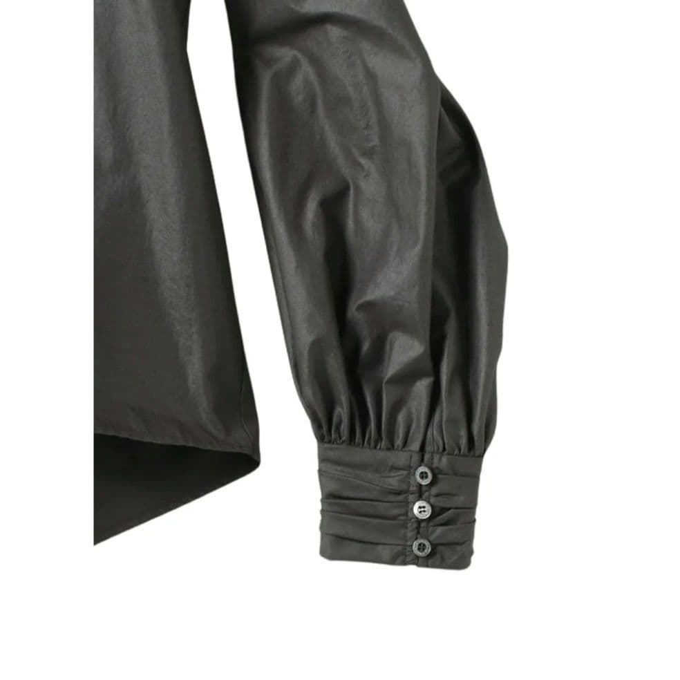 アニュアンス anuans ギャザーディテールデザインブラウス　チャコールグレー