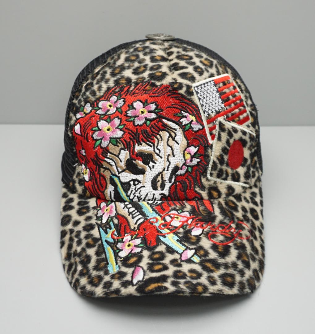 00's Christian Audigier キャップ Ed Hardy 白