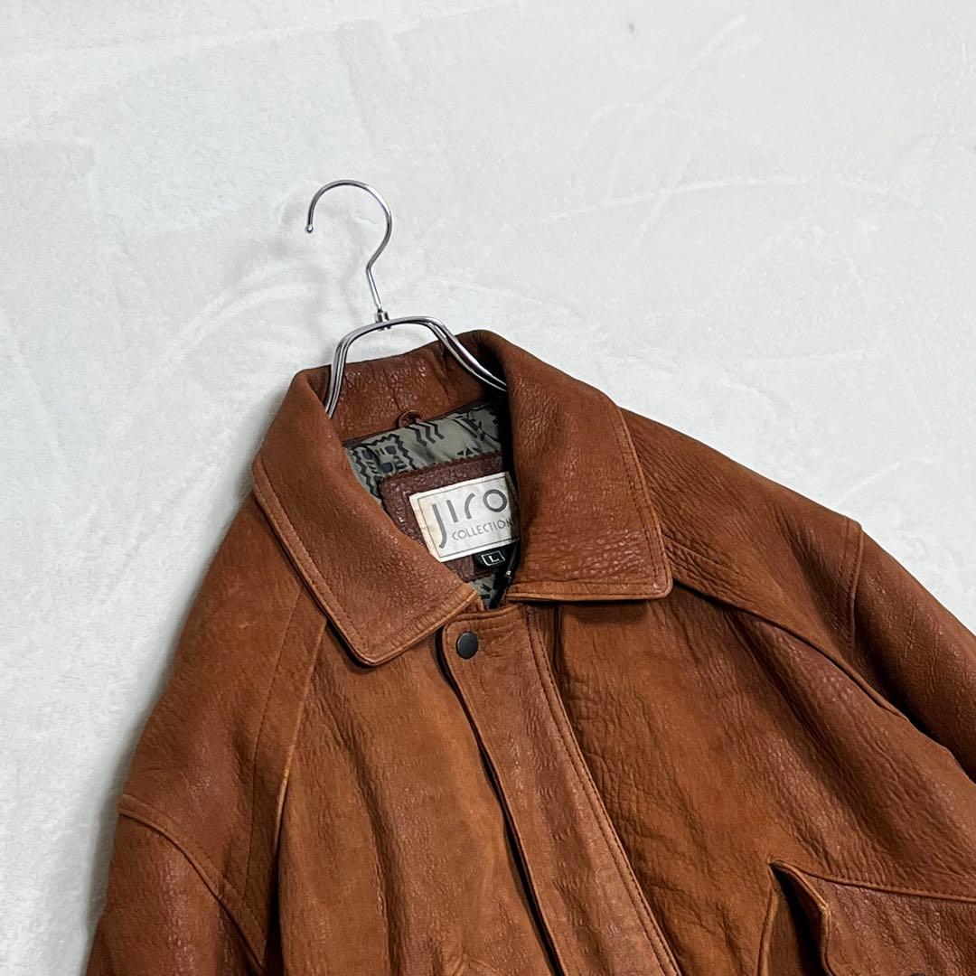 『90’s ヴィンテージ』A-2 フライトレザージャケット 本革 キャメル