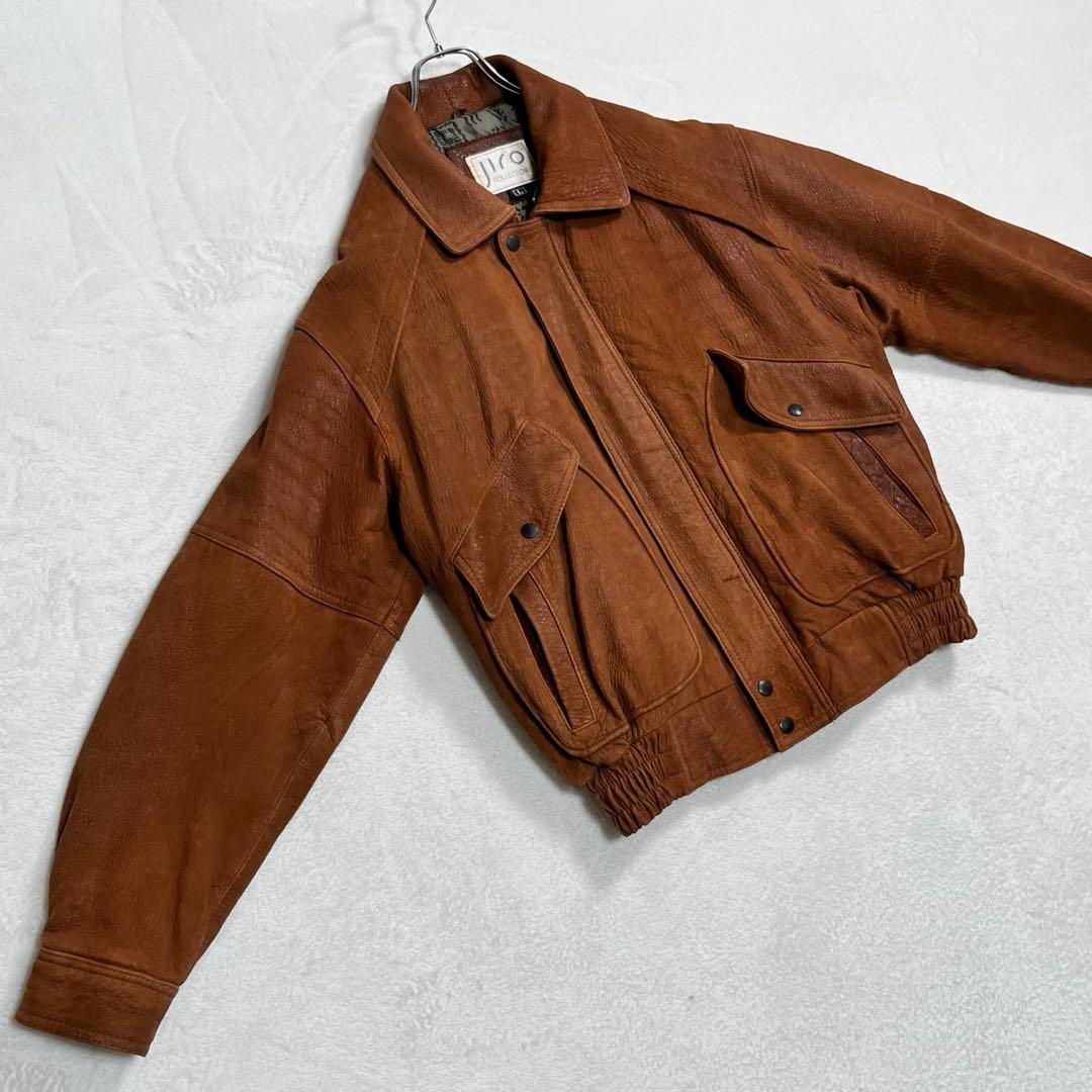 『90’s ヴィンテージ』A-2 フライトレザージャケット 本革 キャメル