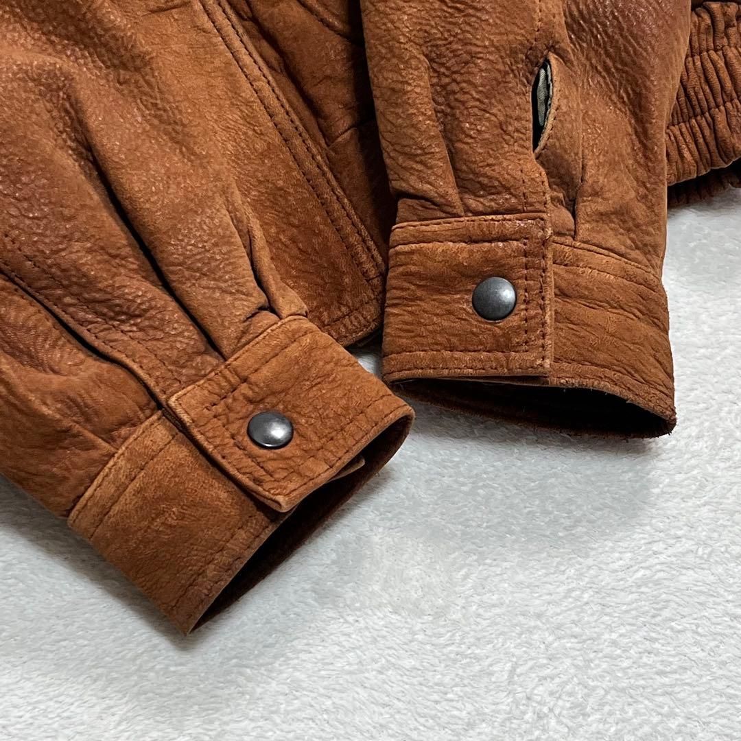 『90’s ヴィンテージ』A-2 フライトレザージャケット 本革 キャメル