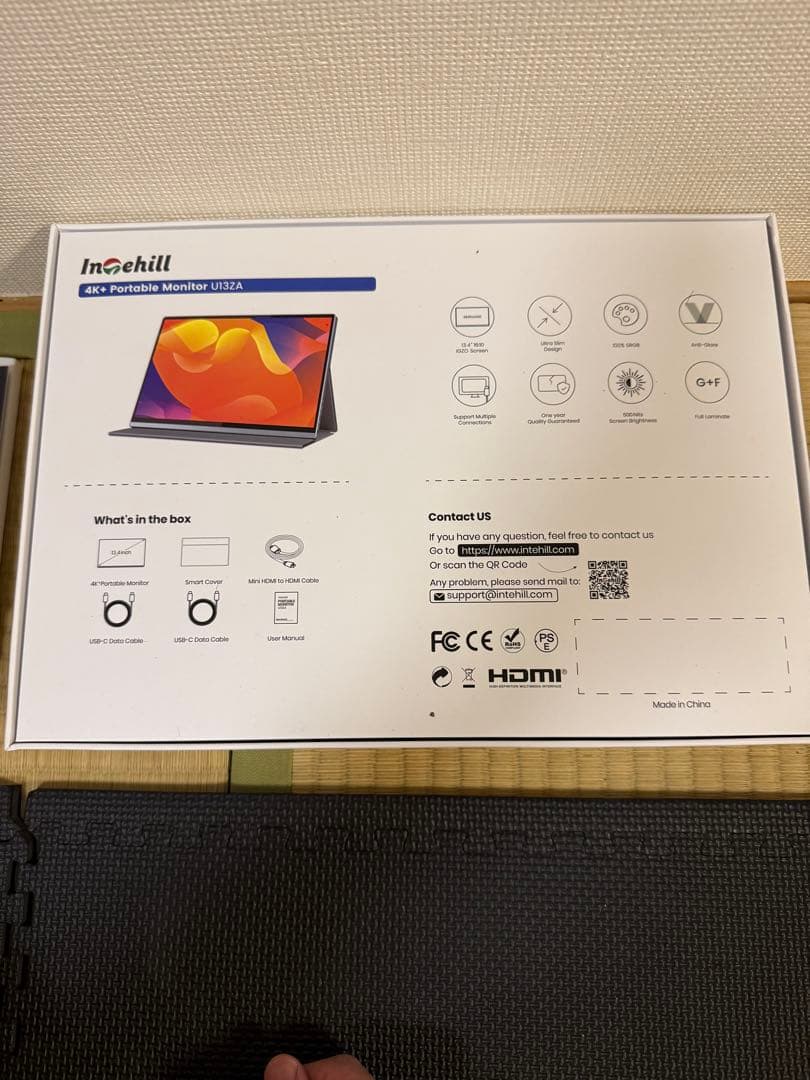 Intehill モバイルモニター 4K+ 13.4インチ IGZO U13ZA