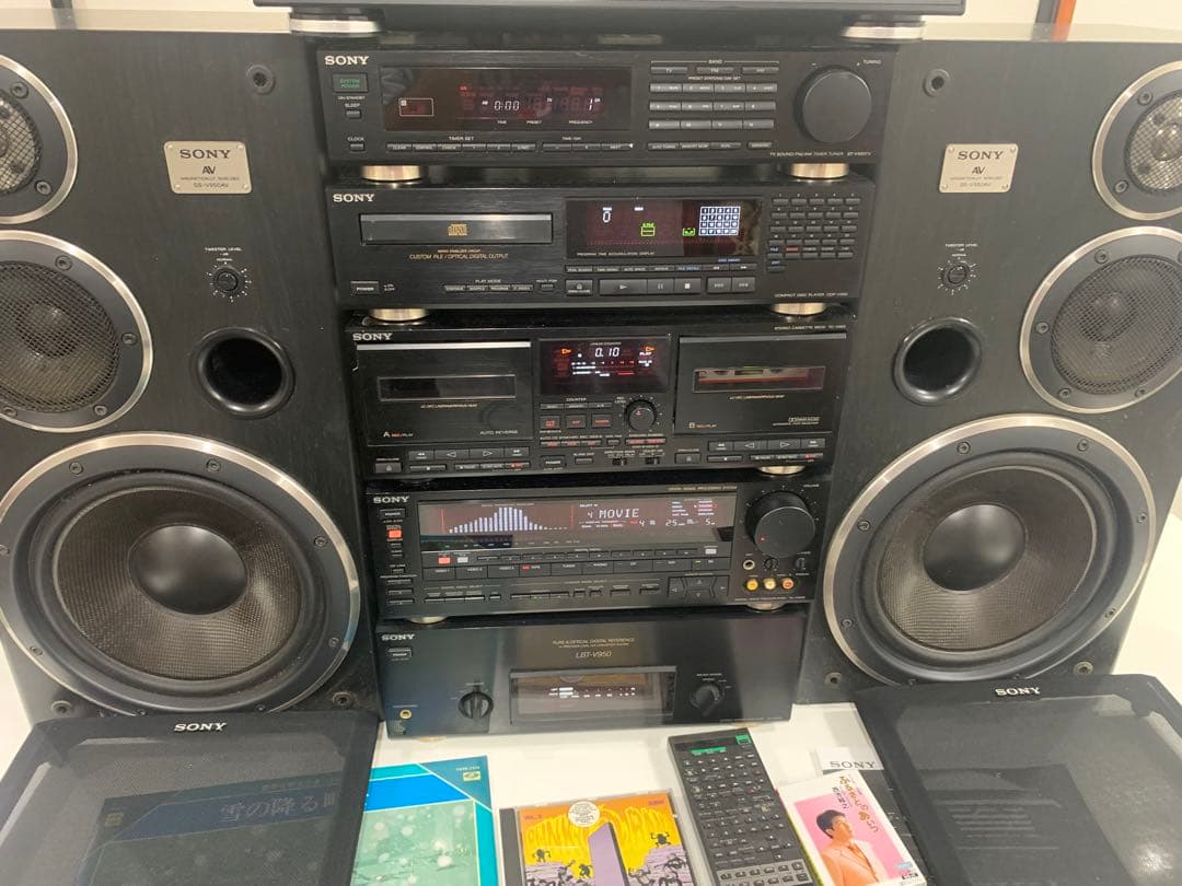 内蔵BT変更可能ソニー LBT-V950システムコンポ中古レコード付き説明書付き