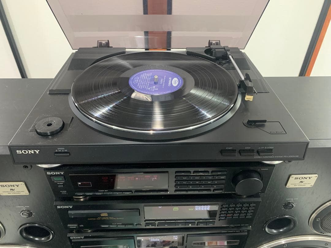 内蔵BT変更可能ソニー LBT-V950システムコンポ中古レコード付き説明書付き