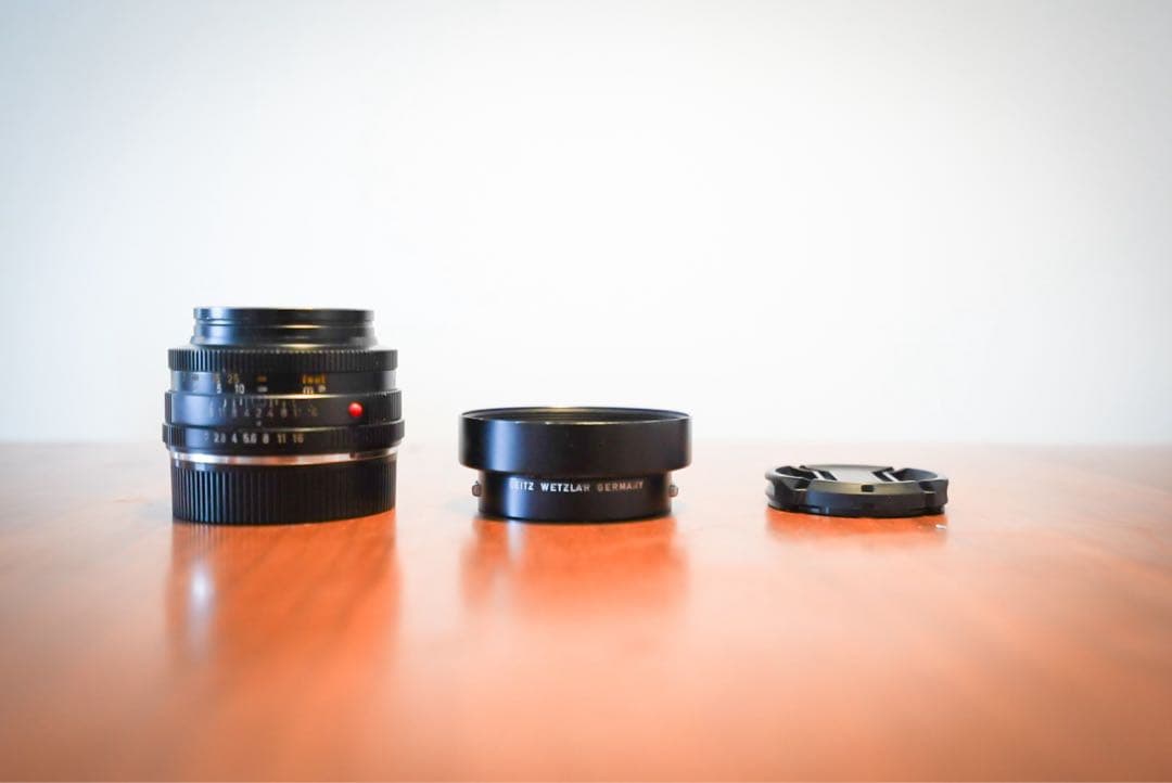 ライカ　ライツ　ドイツ製 ズミクロンR 50mm F2(OH済み)+純正フード