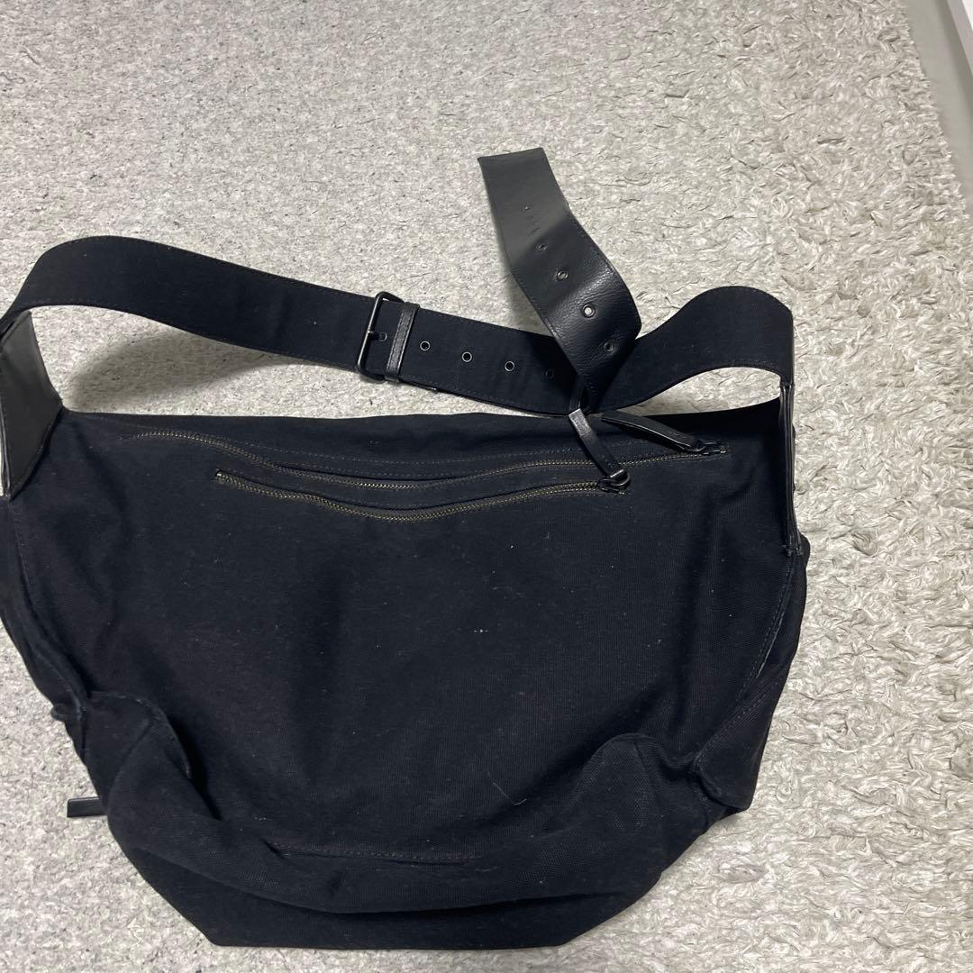 ドリスバンノッテン　ブラック ボディバッグ キャンバス レザー