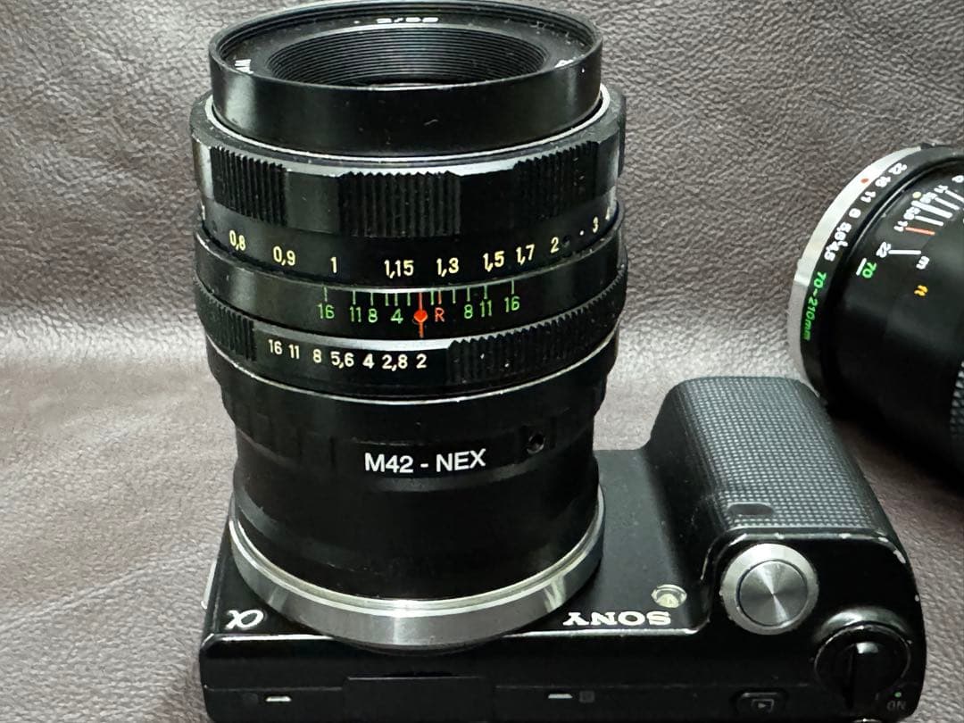 Sony NEX-5 レンズ2本付 ぐるぐるボケヘリオス44M、70-210mm