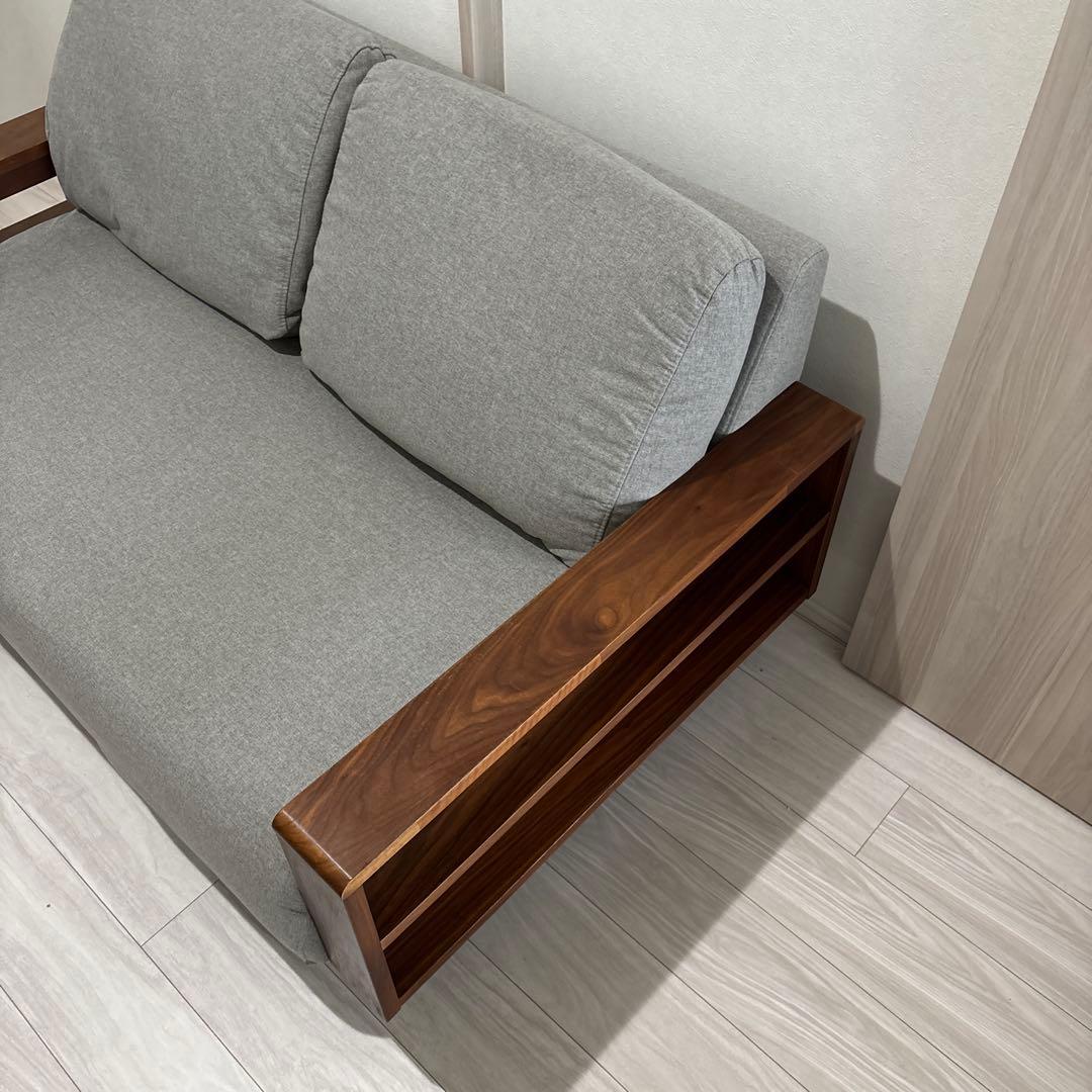 2人掛けソファ Nicole 木製フレーム カバー二種