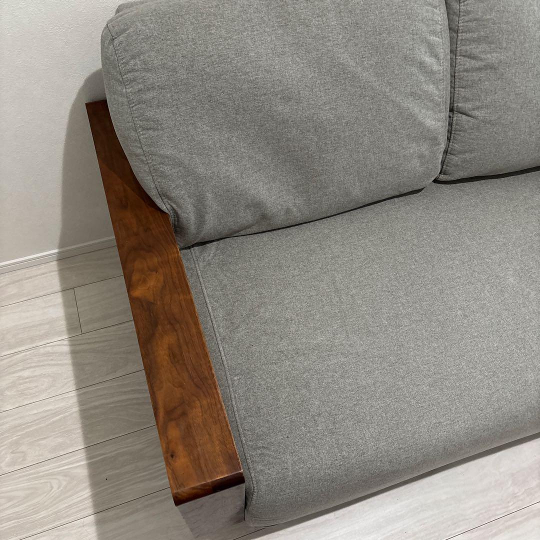 2人掛けソファ Nicole 木製フレーム カバー二種