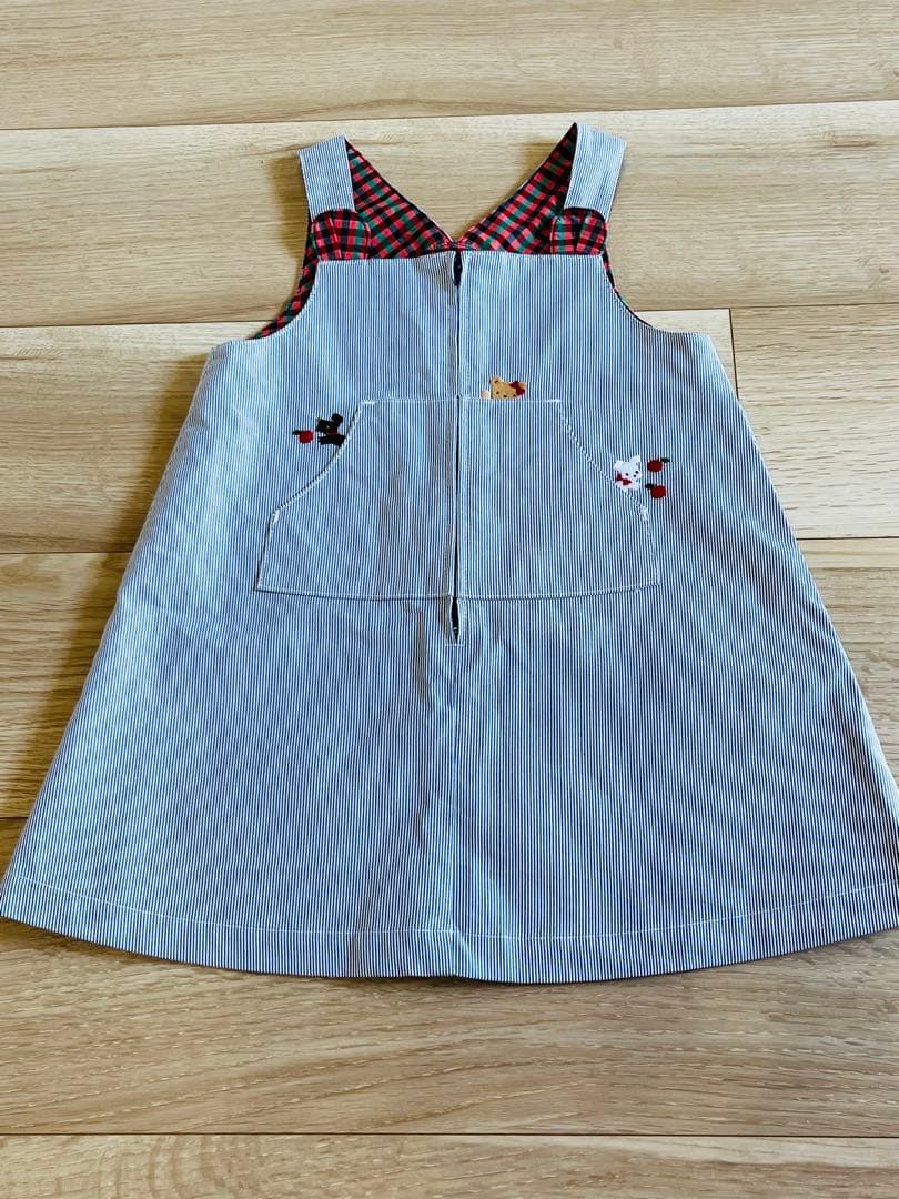 美品　familiar ジャンパースカート　90