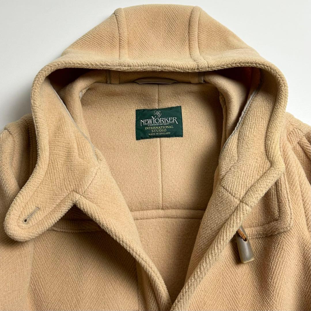 【美品】ニューヨーカー×ムーアブルック/80sウールヘリンボーンダッフルコート