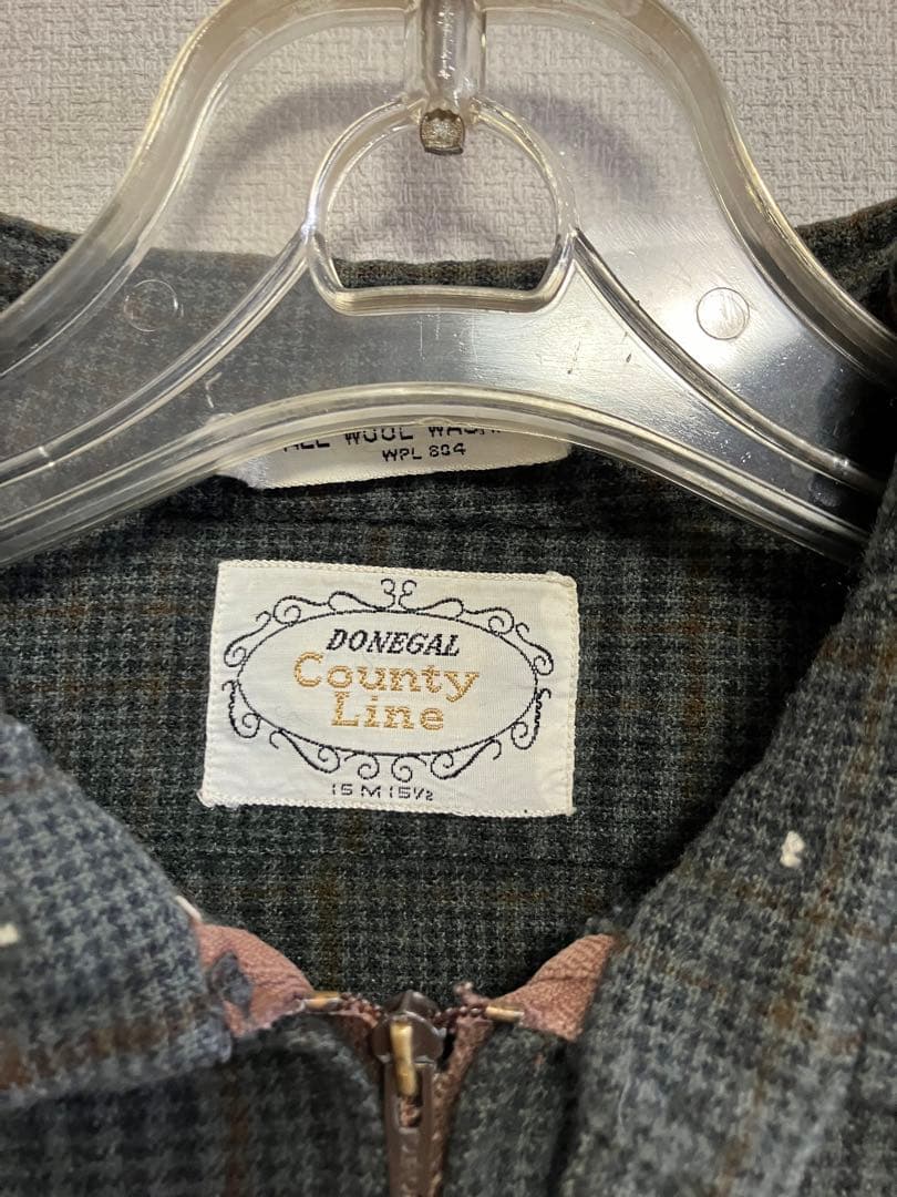 【50sビンテージ】DONEGAL ウールジップアップ M～L程度 虫食い有
