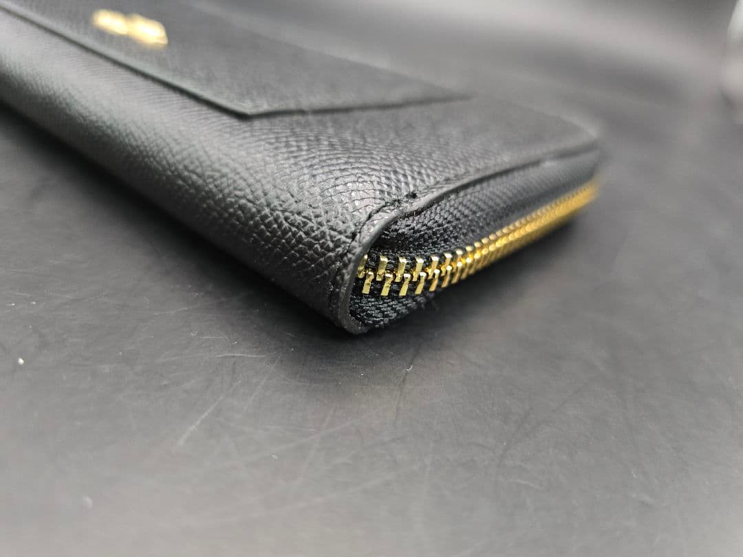 最終値下げ 未使用 コーチ COACH 長財布 黒 レザー ラウンドファスナー