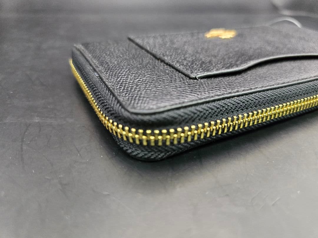 最終値下げ 未使用 コーチ COACH 長財布 黒 レザー ラウンドファスナー