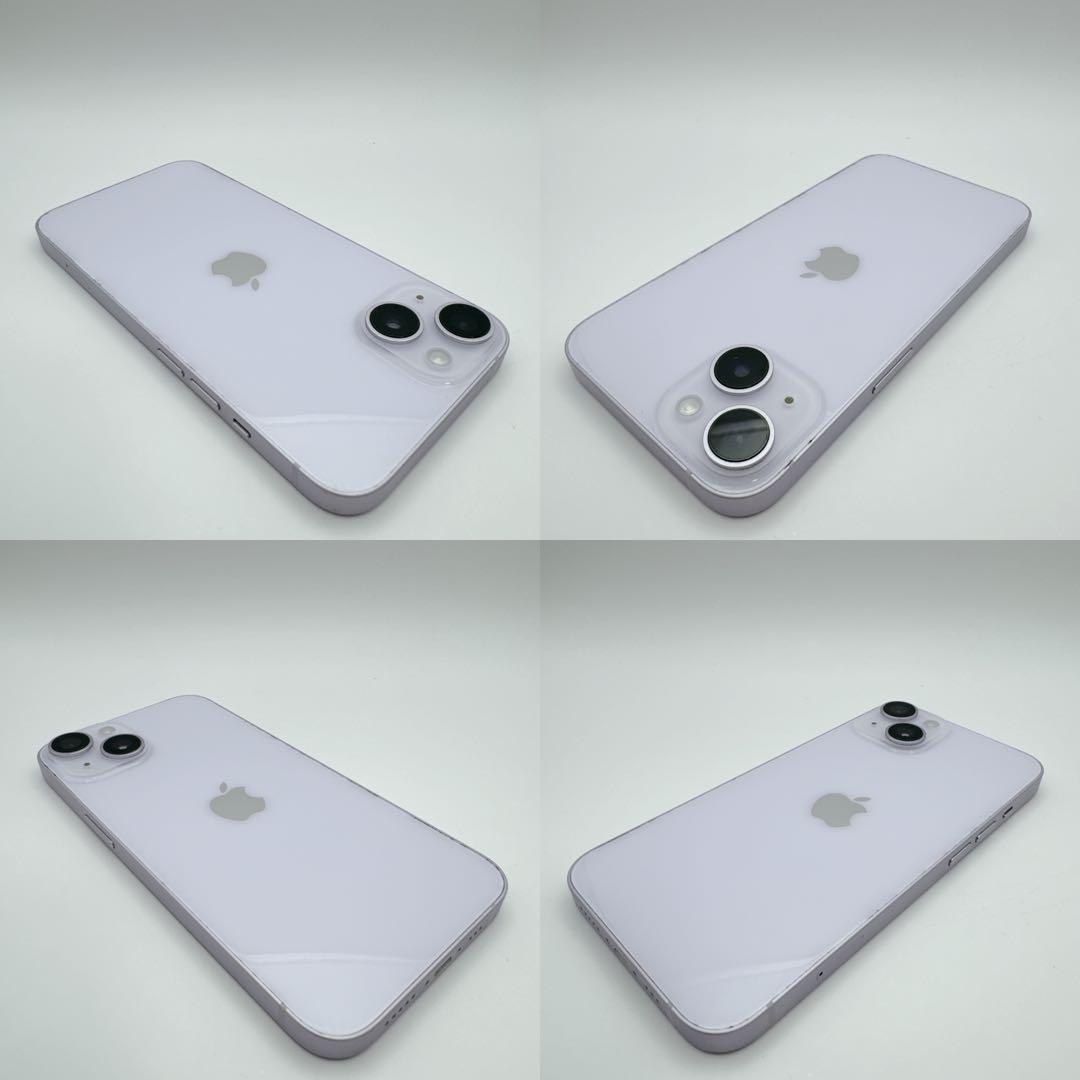 【極美品】iPhone 14 パープル 128GB SIMフリー 本体 新品電池