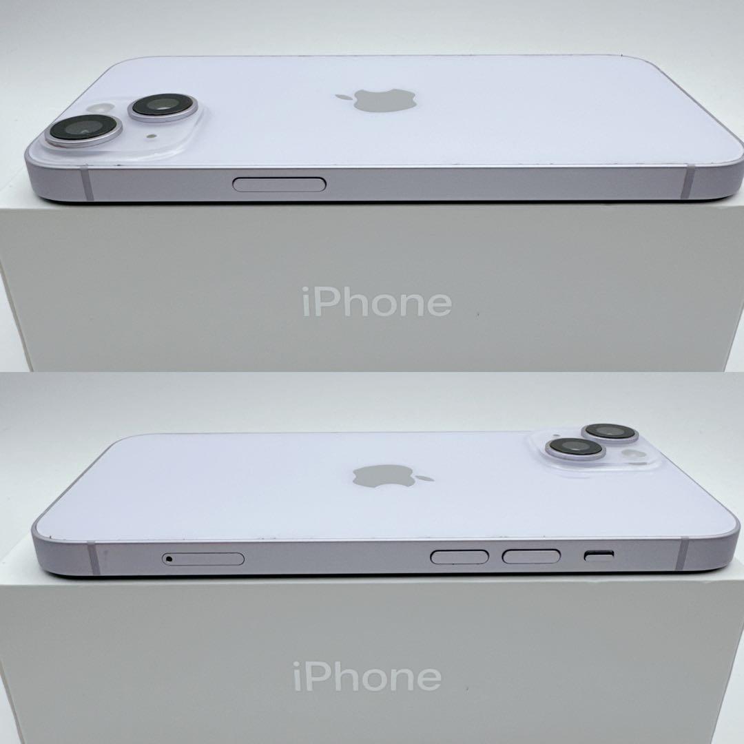 【極美品】iPhone 14 パープル 128GB SIMフリー 本体 新品電池