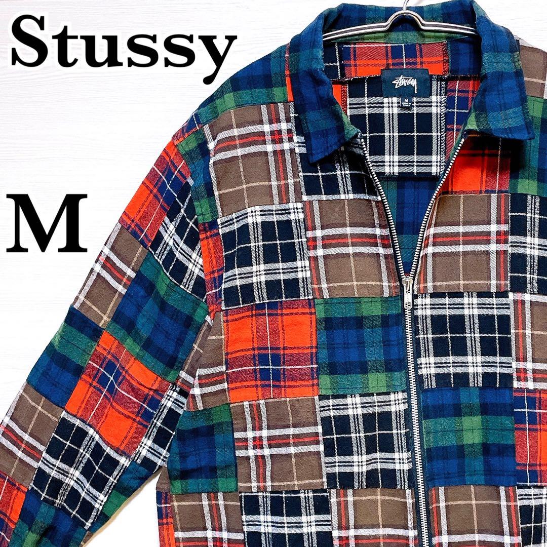激レア オールドステューシー パッチワーク ジップ ジャケット チェック M