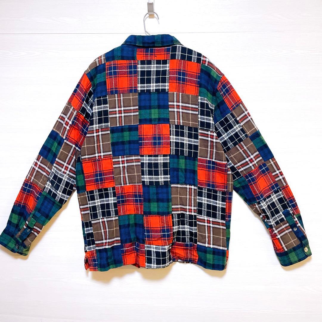 激レア オールドステューシー パッチワーク ジップ ジャケット チェック M