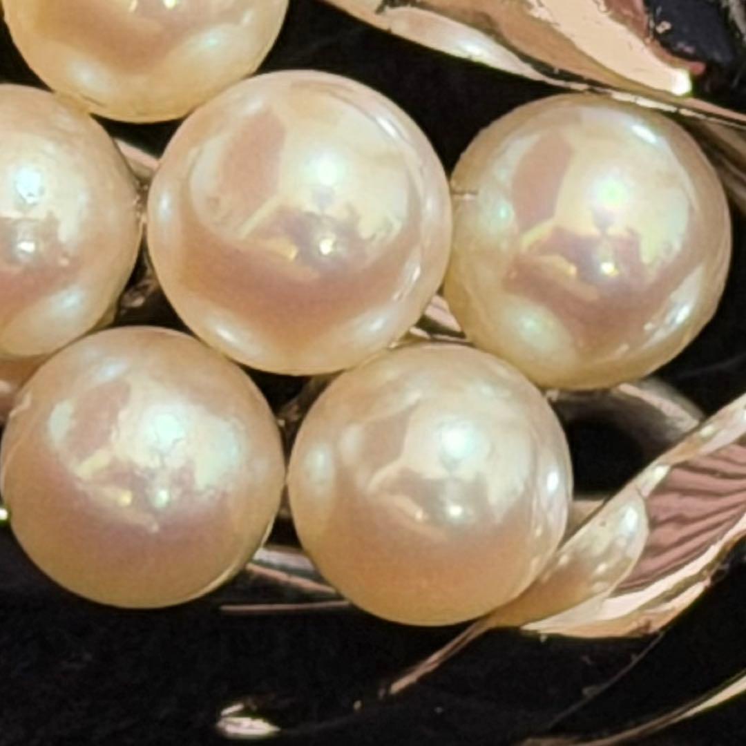 ☆極美品☆MIKIMOTO ミキモト　パールブローチ　シルバー　リアルパール