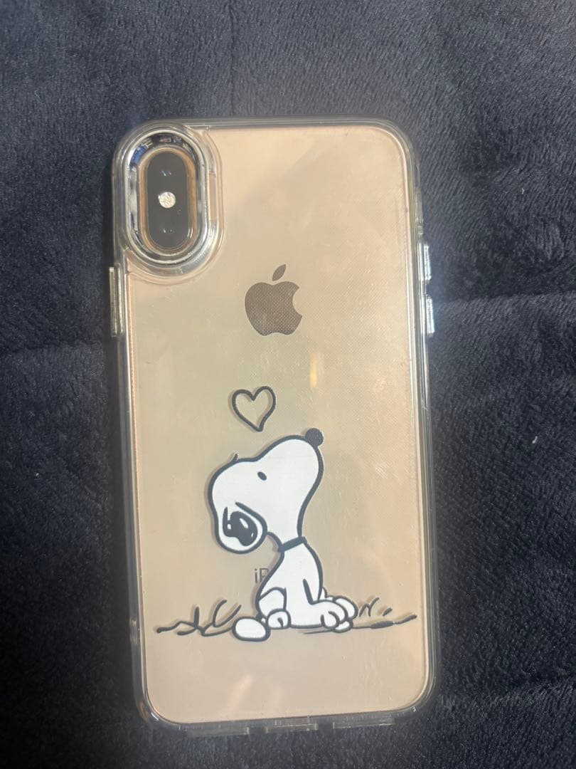iPhone Xs 256GB スヌーピーケース付き