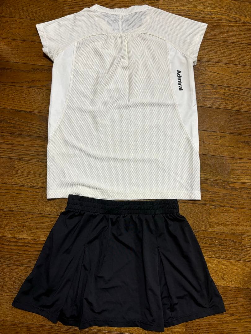 アドミラル テニスウェアセット ホワイト/ブラック