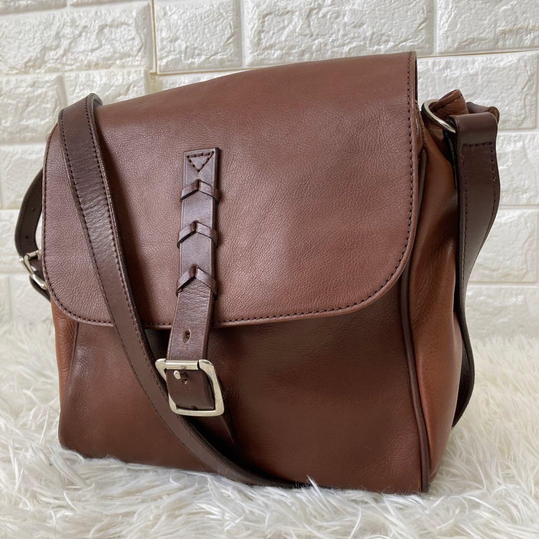 SOMES SADDEL✨極美品　メッセンジャーバッグ　スクエア　レザー　金具