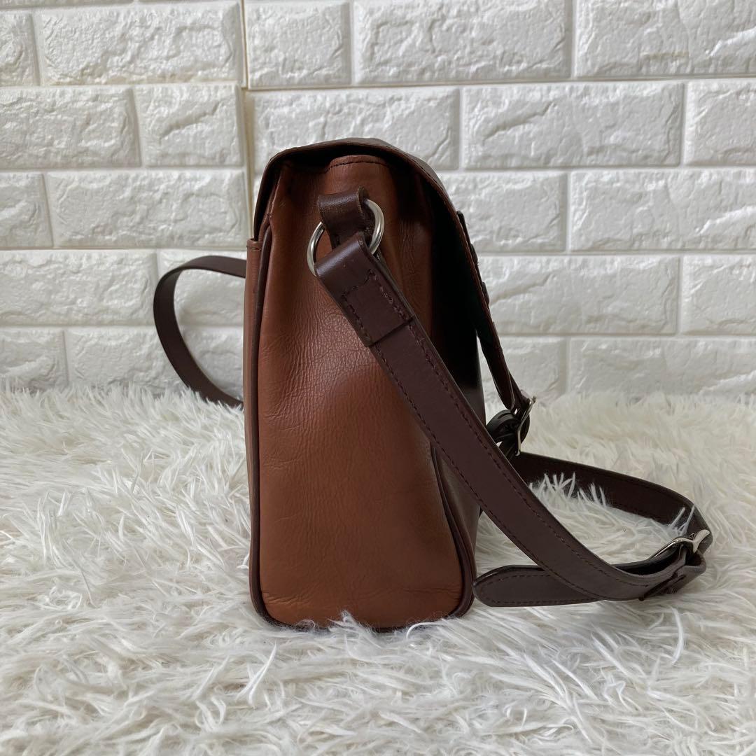 SOMES SADDEL✨極美品　メッセンジャーバッグ　スクエア　レザー　金具