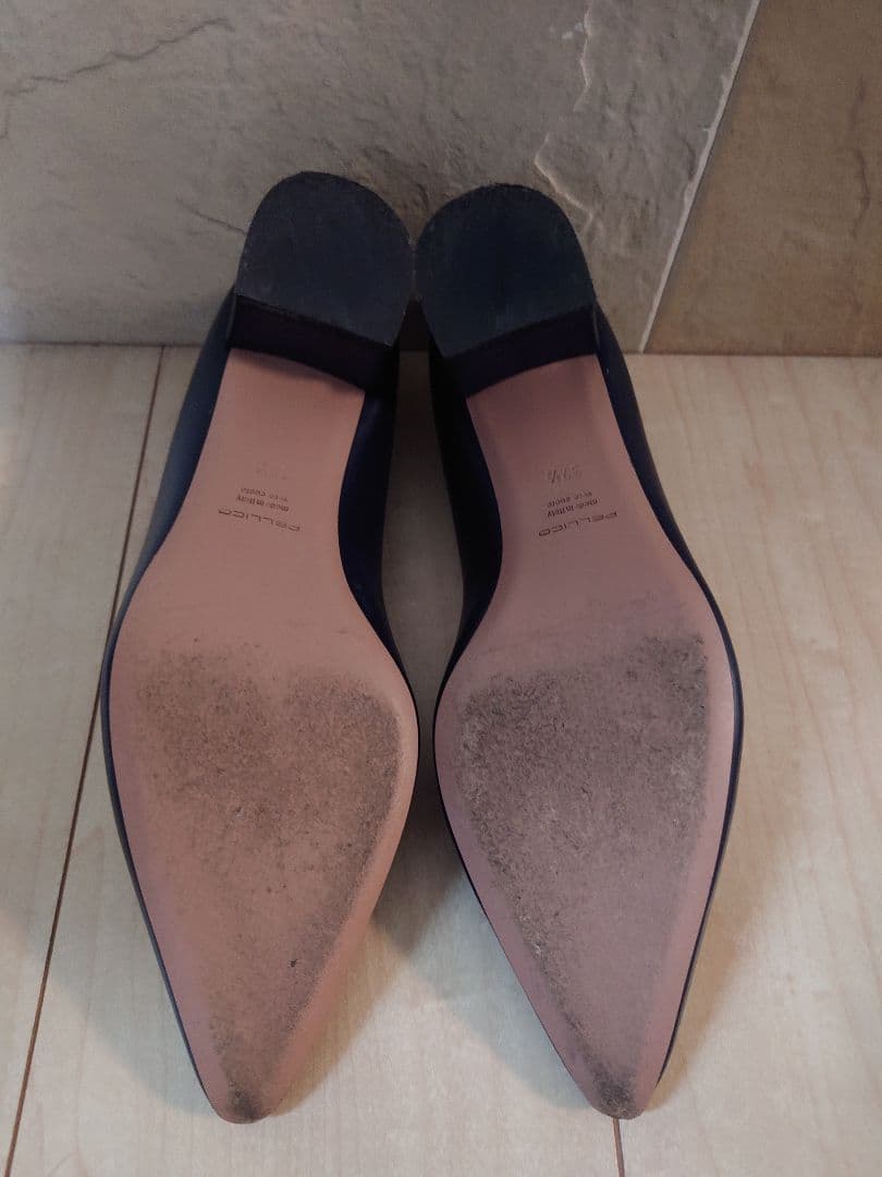 美品　PELLICO　NEBI ローヒールパンプス　37.5　濃紺