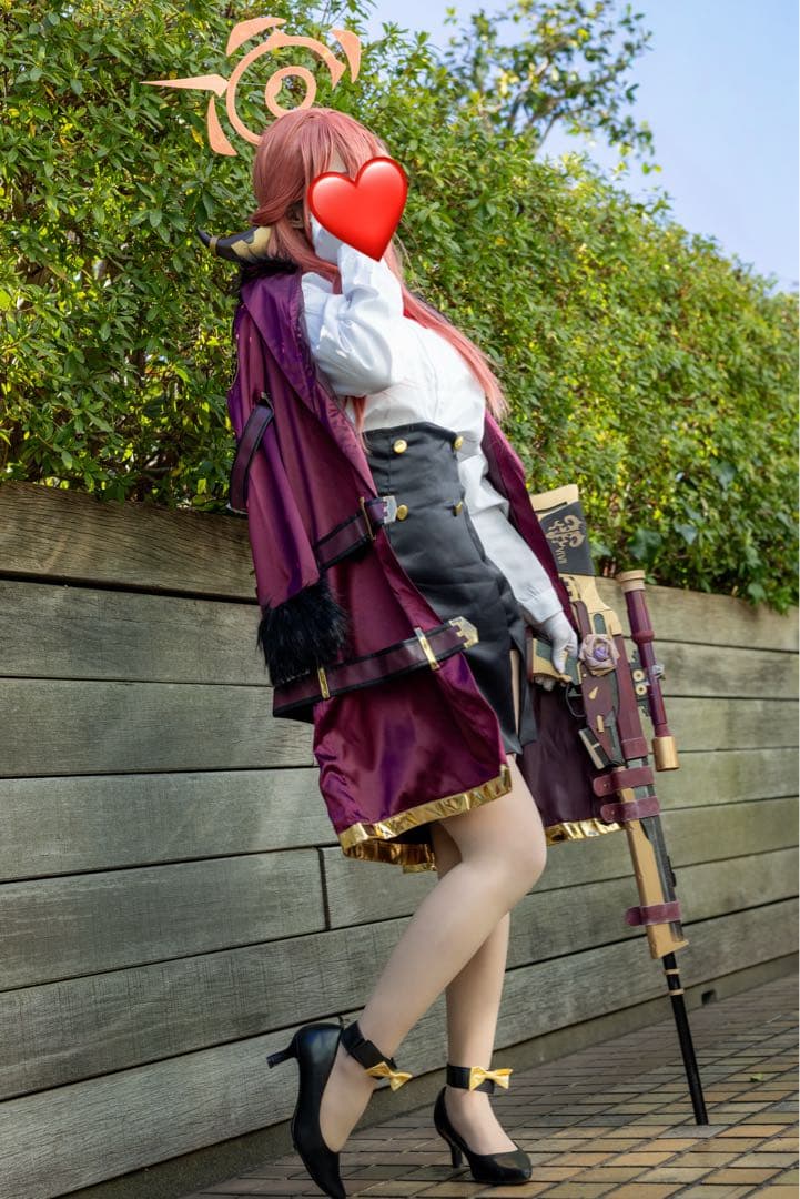 【フルセットLサイズ】アル ブルアカ コスプレ 衣装一式+ウィッグ+角+ヘイロー