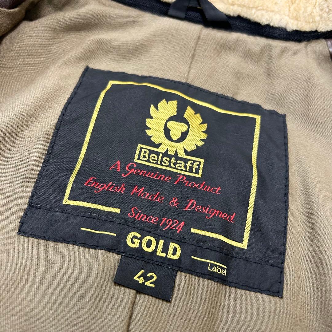 名作 Belstaff ゴールドレーベル レザー パンサージャケット 本革 42